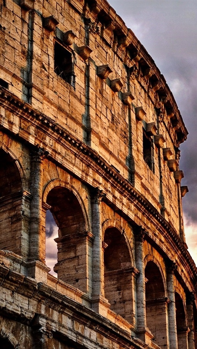 Iphone Wallpaper Colosseum, Rome, Italy, Clouds, Dusk - Colosseum - HD Wallpaper 