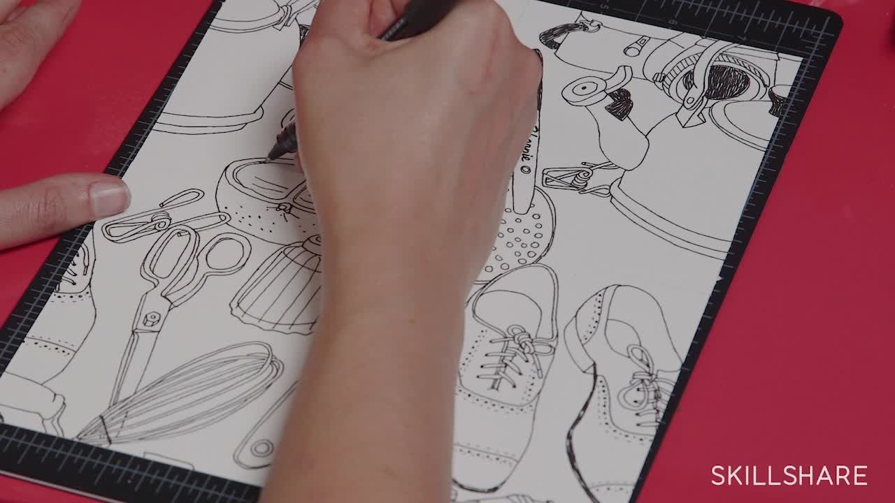 Hand Drawn Repeated Pattern - HD Wallpaper 