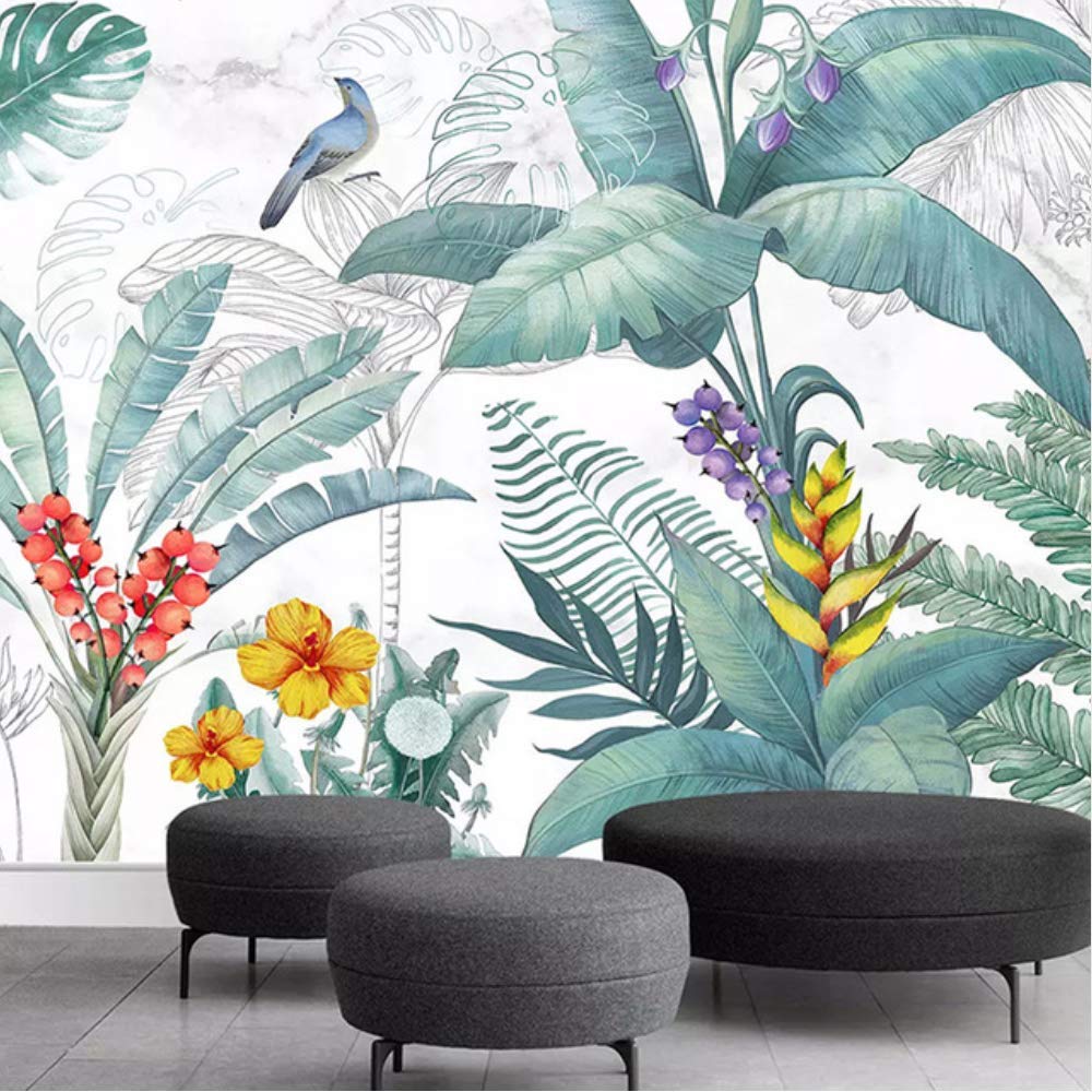 Tropical Birds Mural - HD Wallpaper 