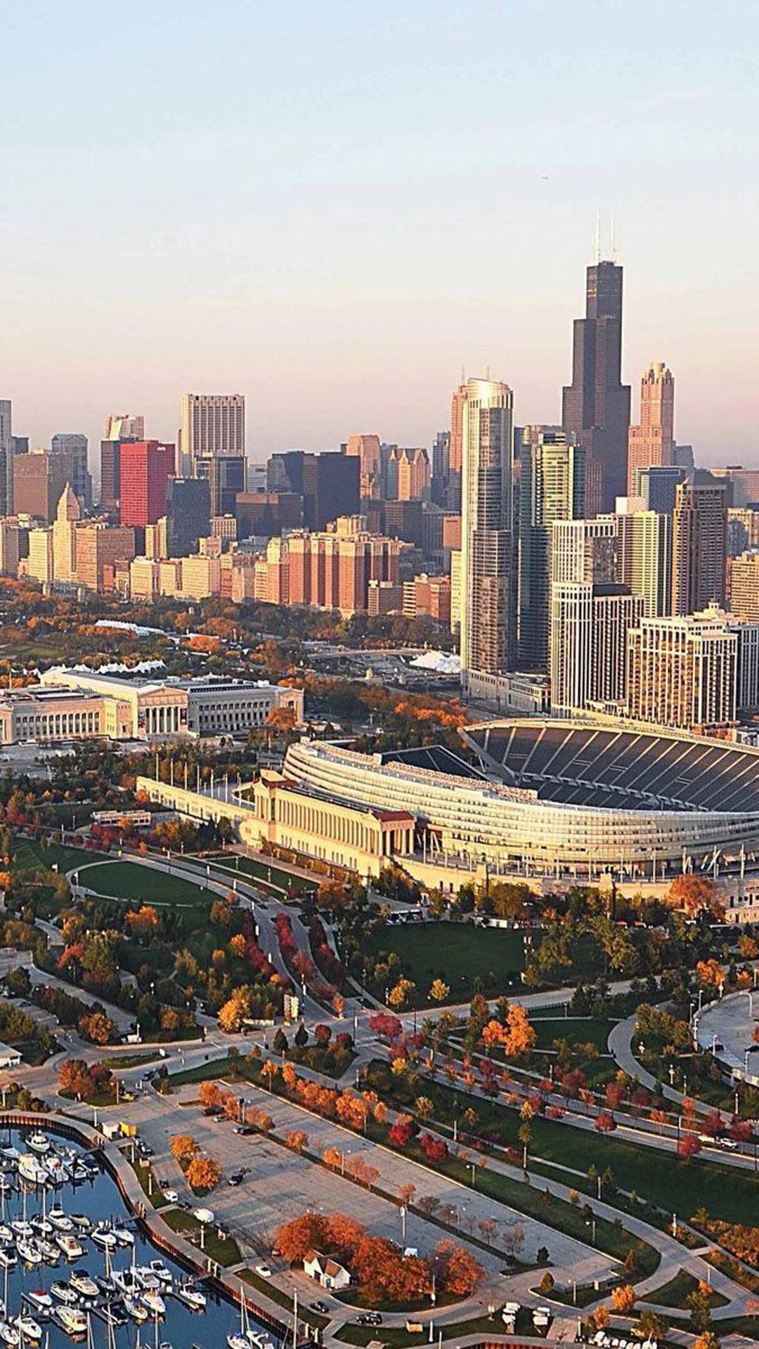 Chicago Stadium Iphone 7 Wallpaper - Chicago Skyline Wallpaper Mac - HD Wallpaper 