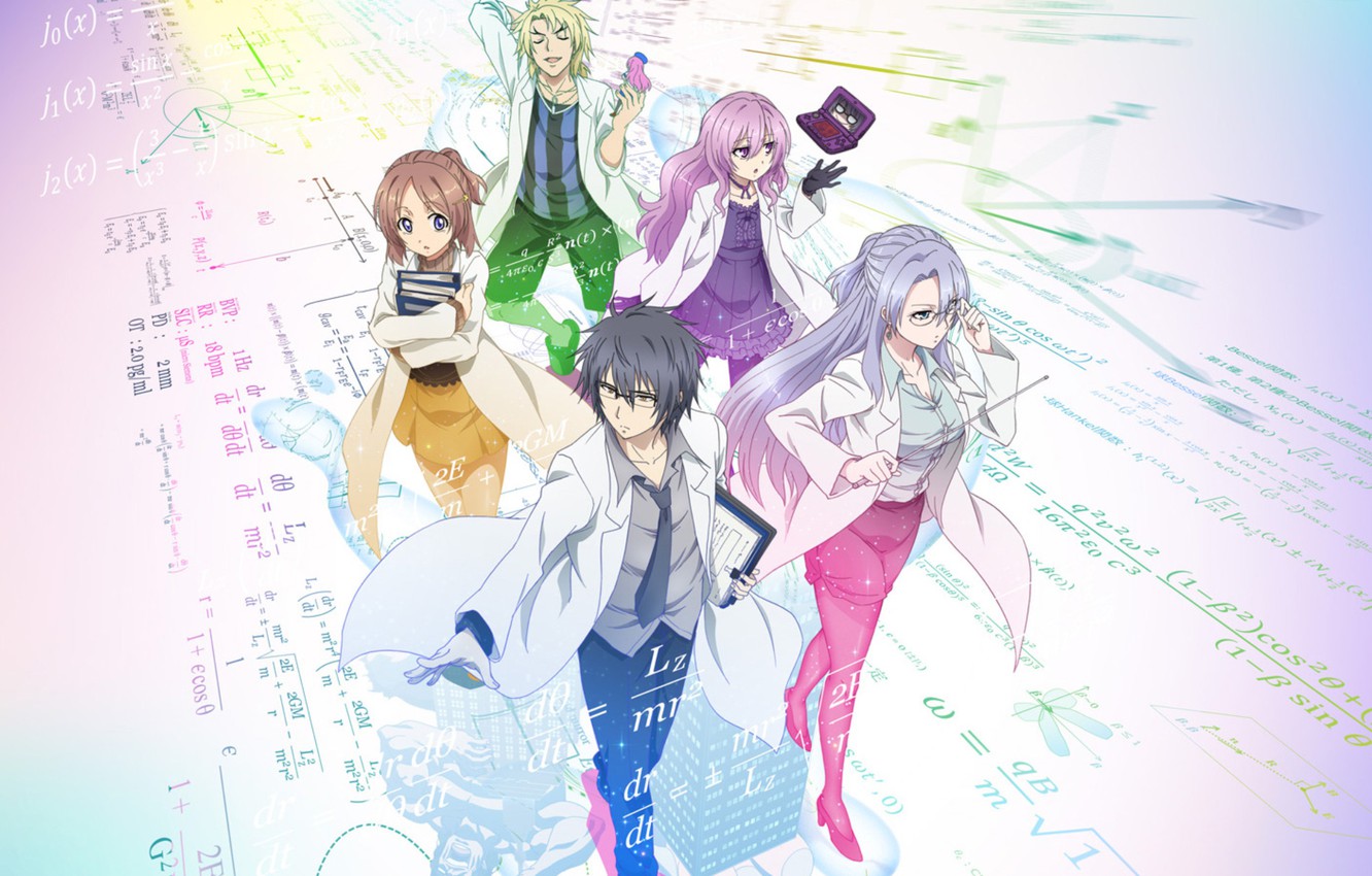 Photo Wallpaper Characters, Equation, Rikekoi, Scientists - Rikei Ga Koi Ni Ochita No De Shoumei Shitemita - HD Wallpaper 