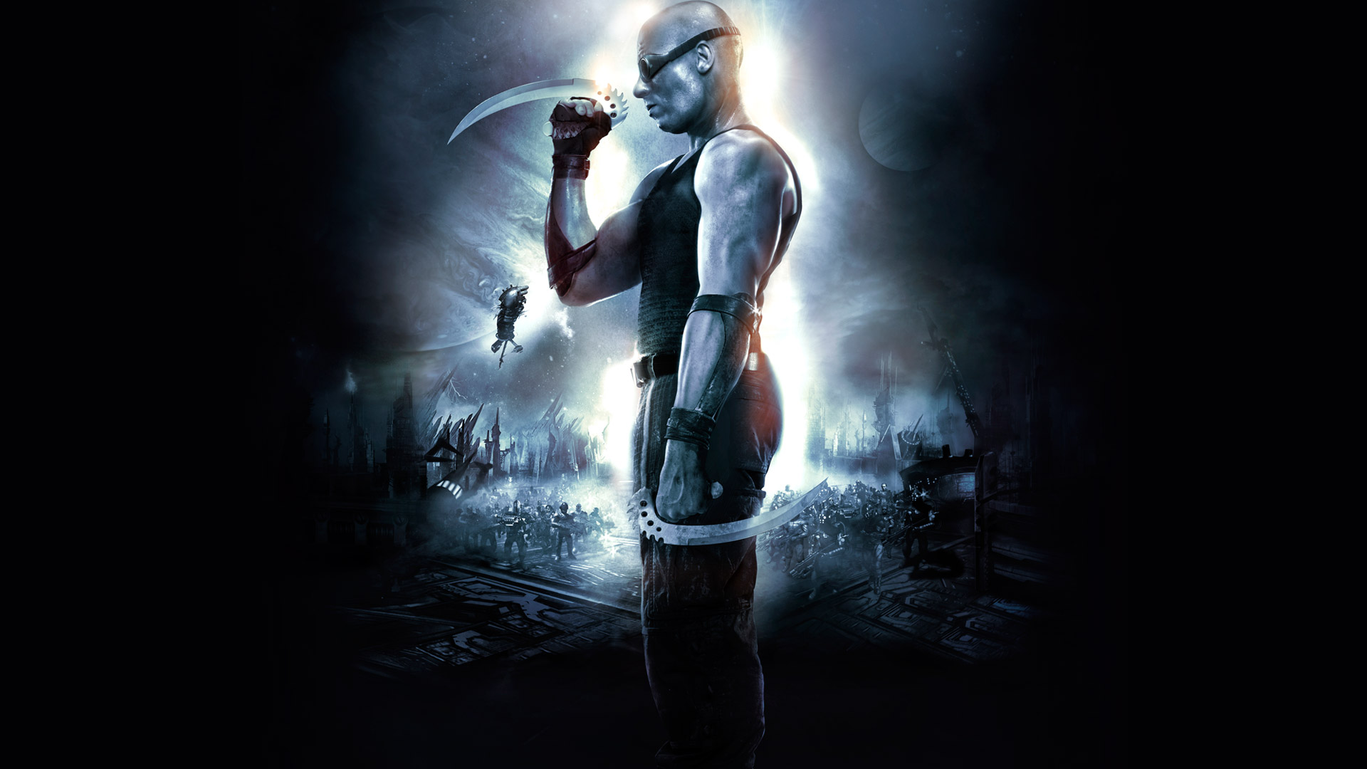 The Chronicles Of Riddick - Riddick Assault On Dark Athena Art - HD Wallpaper 