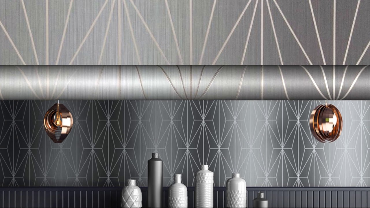 Kayla Metallic Geometric Wallpaper Muriva 703013 1280x720 Wallpaper