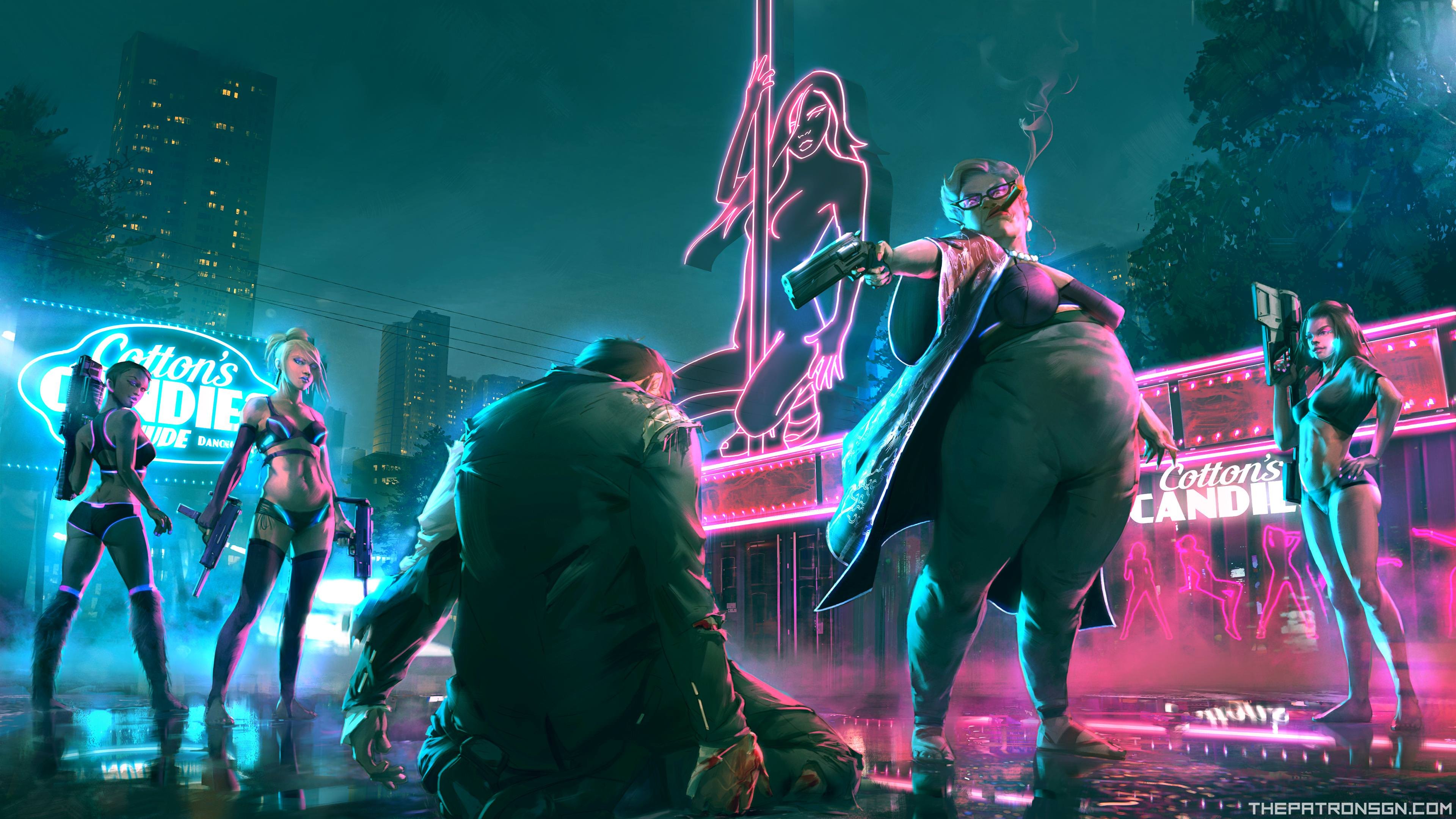 Nanny Cotton And Her Candies Wallpaper - Cyberpunk Nanny - HD Wallpaper 