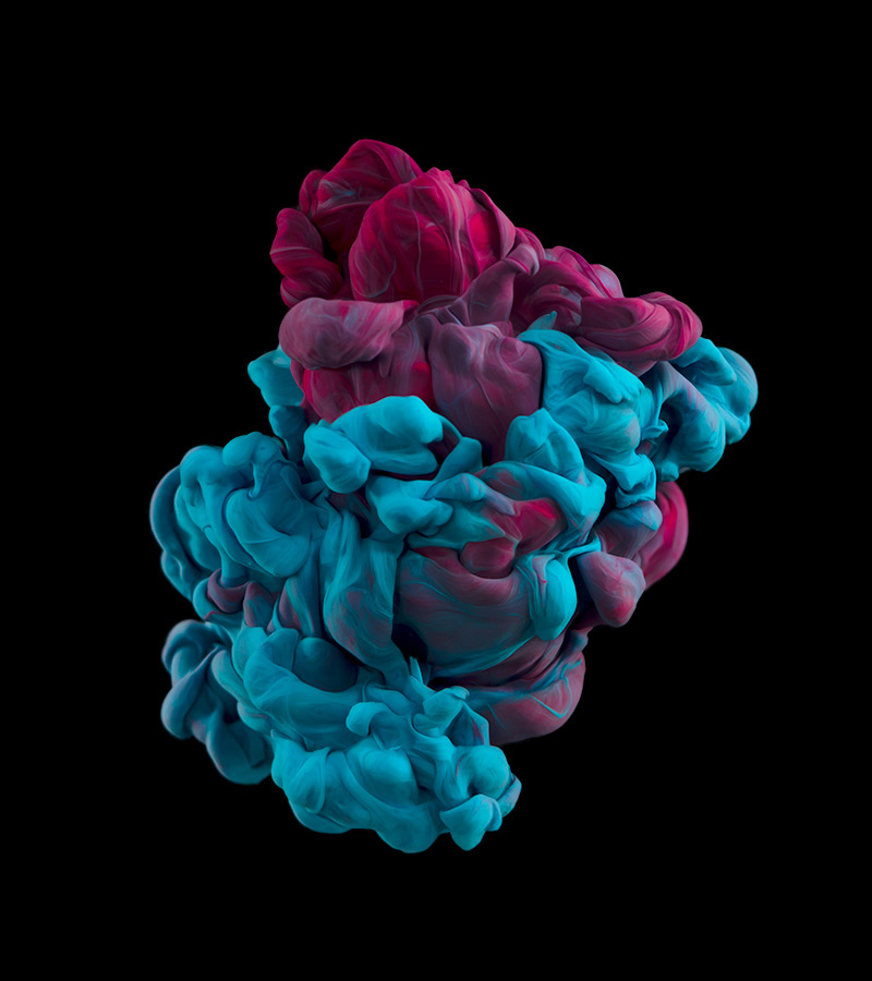 Ink In Water Black Background - HD Wallpaper 