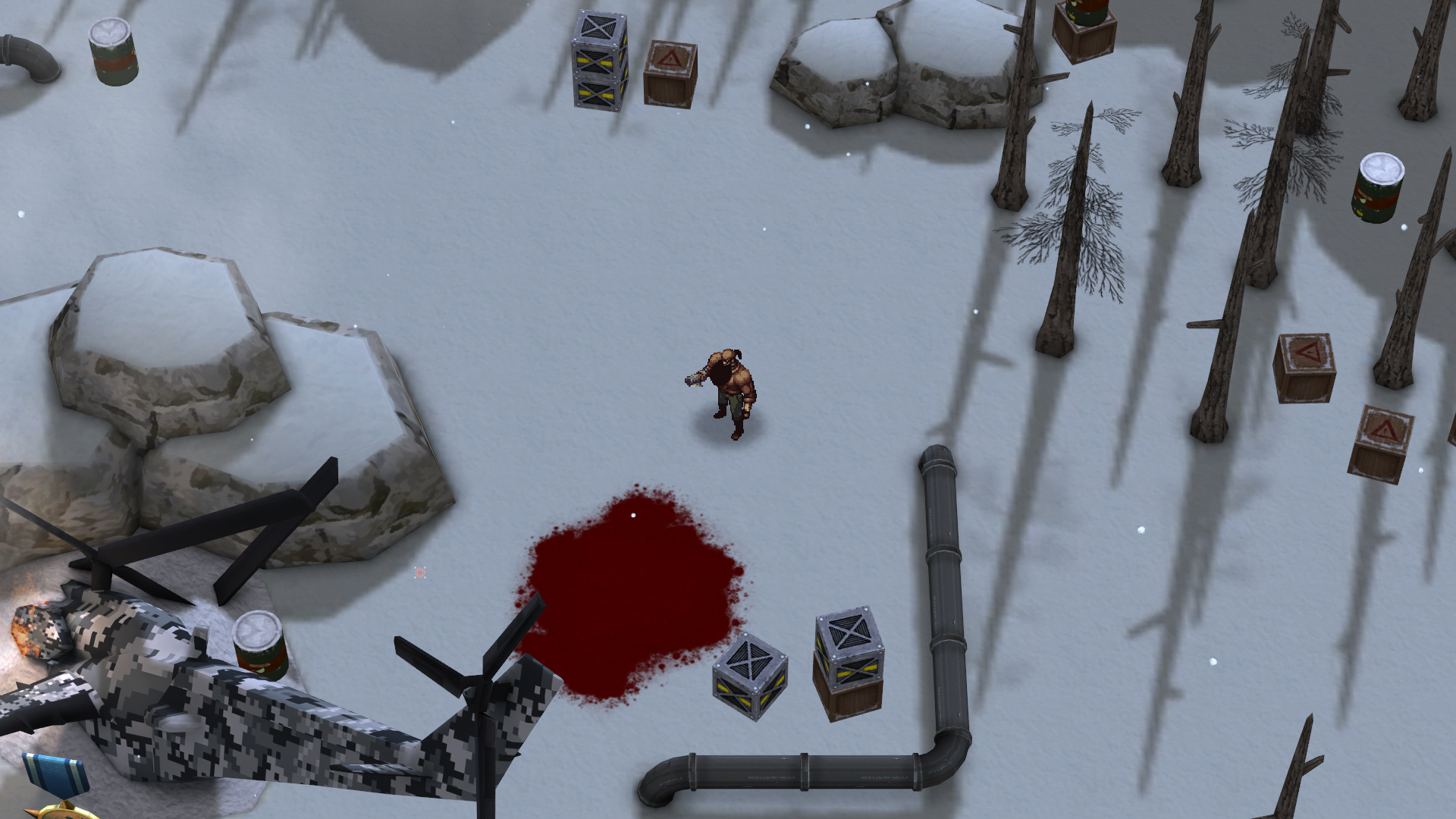 Top Down Game Snow - HD Wallpaper 