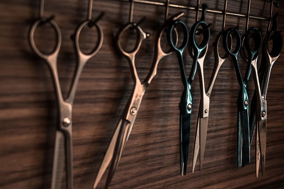 Several Scissors, Antique, Barbershop, Blur, Collection, - HD Wallpaper 