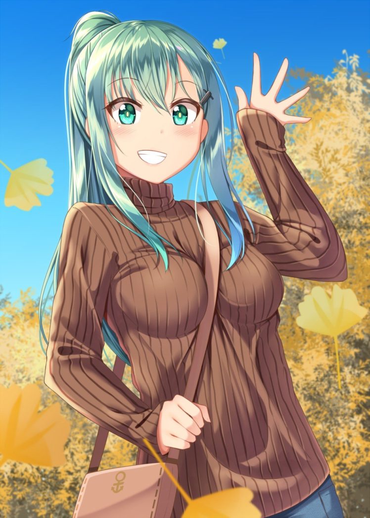 Anime Girl With Aqua Hair - HD Wallpaper 