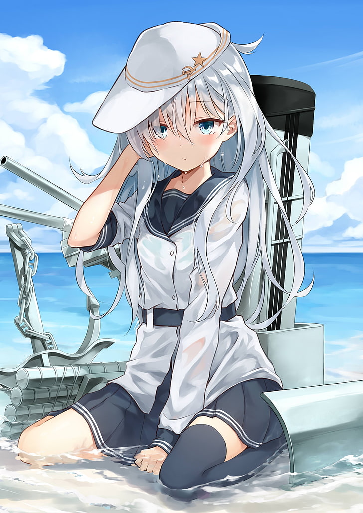 Anime, Anime Girls, Kantai Collection, Hibiki , Verniy - Anime Girl Hibiki - HD Wallpaper 