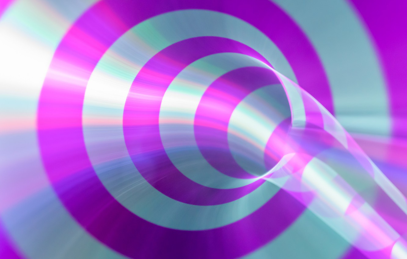 Photo Wallpaper Circles, Strip, Color - Light - HD Wallpaper 