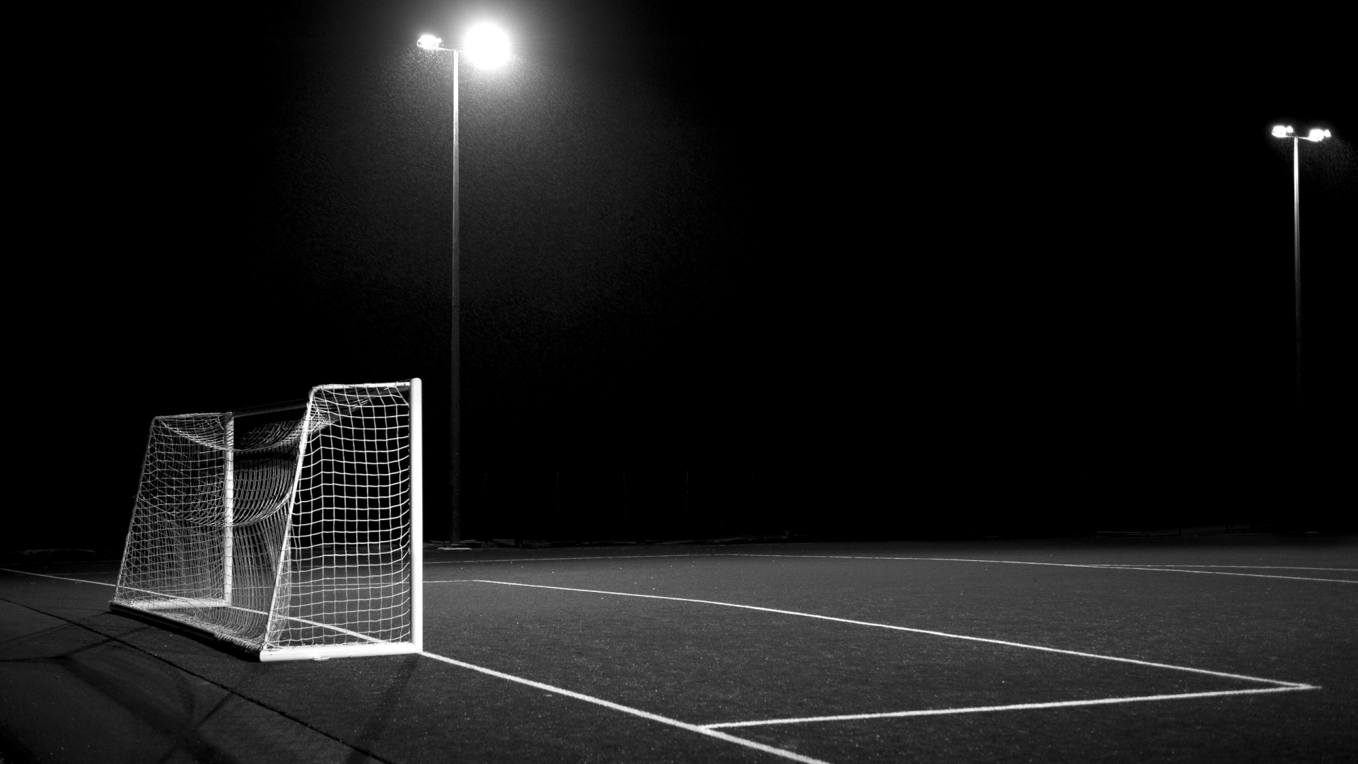 Sports, Football Field, Night, Light, Goal - Football Net Hd - HD Wallpaper 