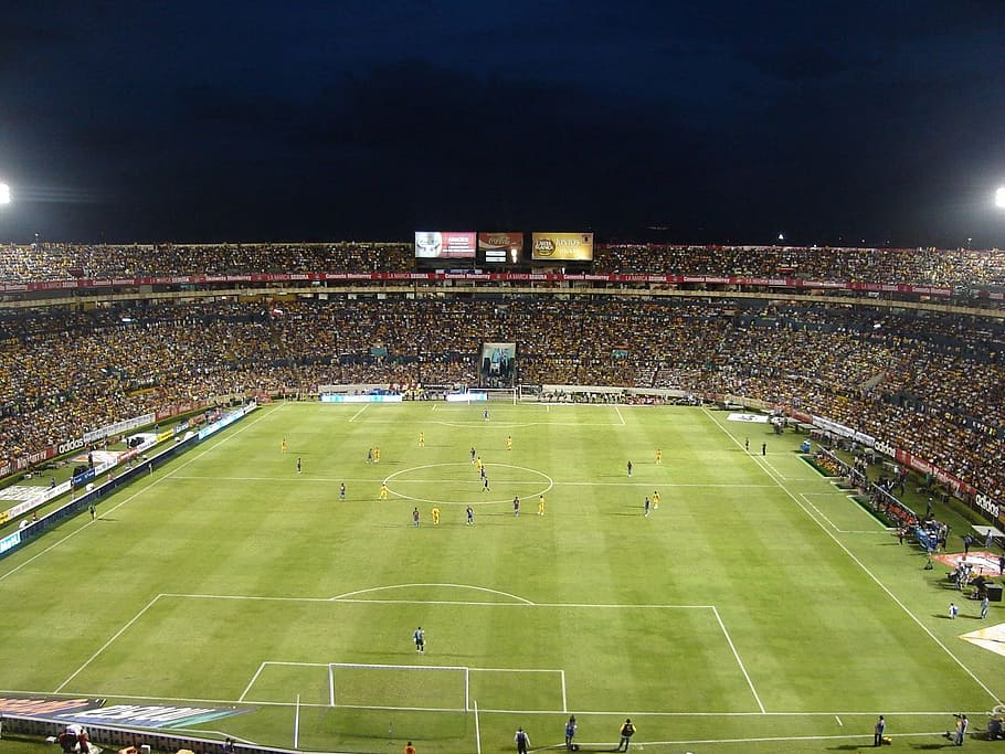 Soccer Field Top View Photo, Football, Grass, Night, - Estadio Universitario De Nuevo Leon - HD Wallpaper 