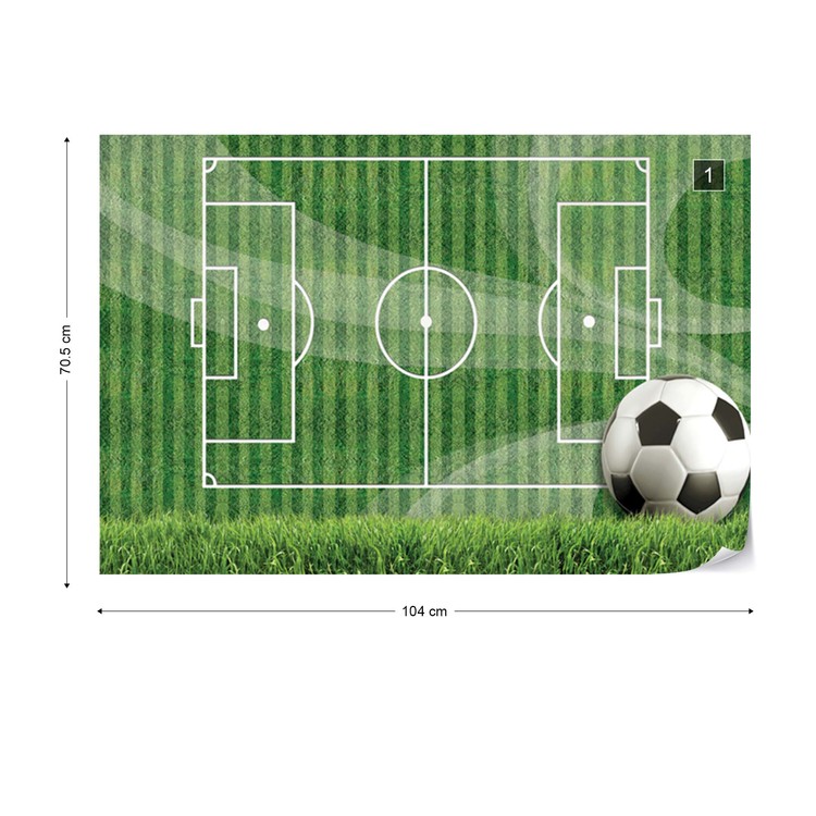 Football Pitch Wallpaper Mural - Vliestapete Fußball - HD Wallpaper 