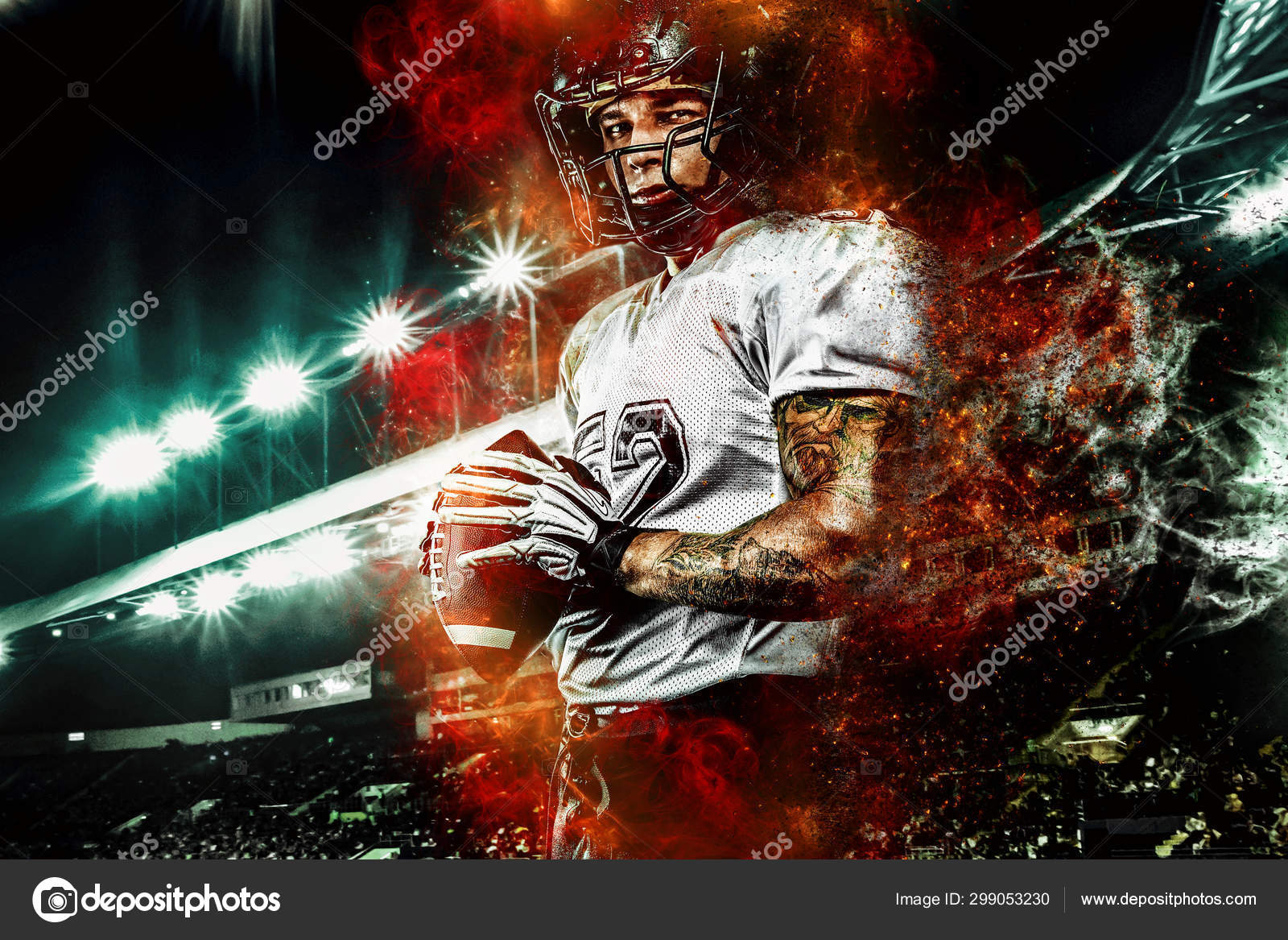 Fire Football Background - HD Wallpaper 