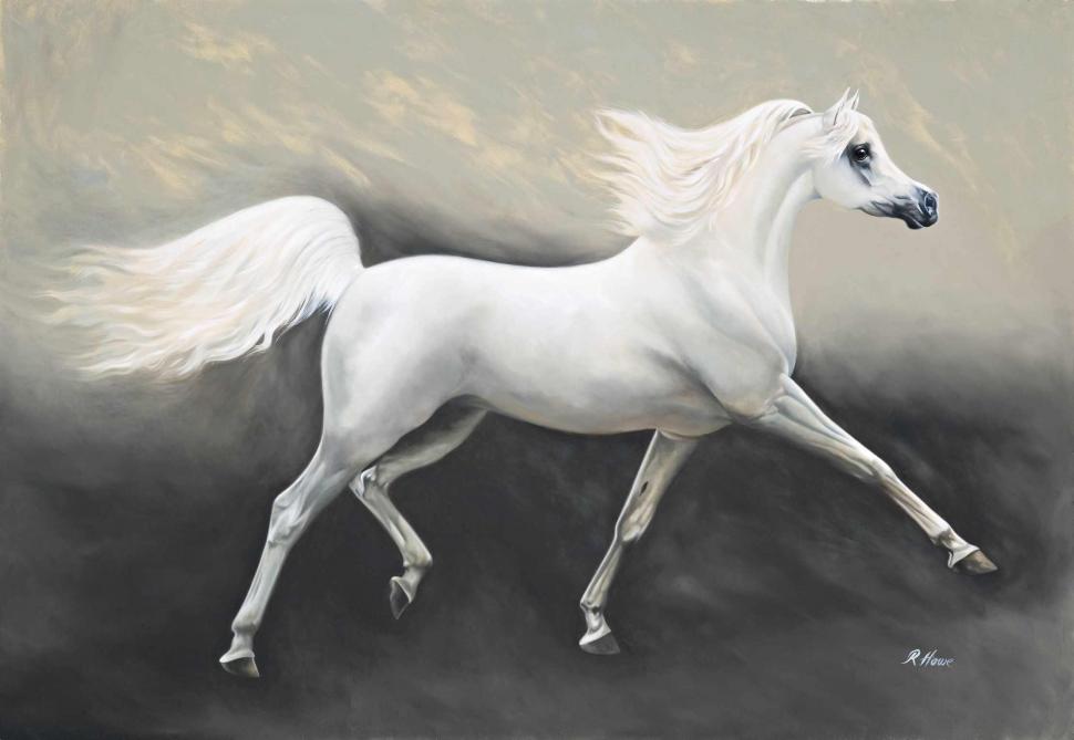 Arab Horse Painting Wallpaper,horses Hd Wallpaper,animals - Horse Painting - HD Wallpaper 