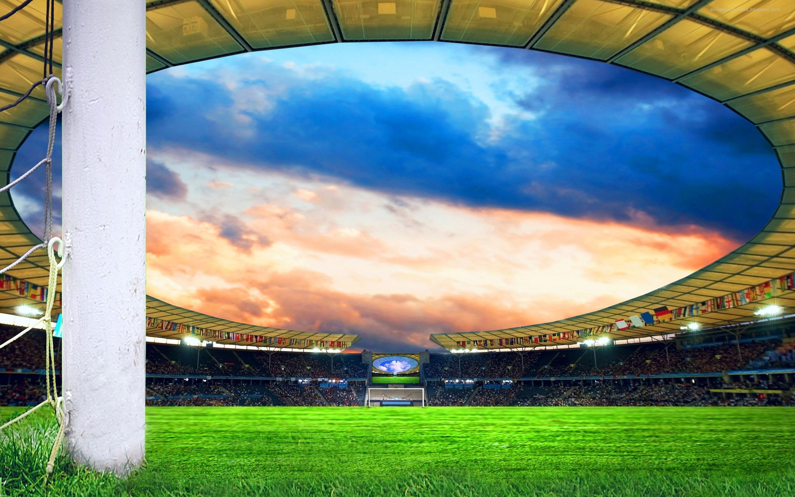 Hd Football Field Wallpaper - High Resolution Stadium Background - HD Wallpaper 