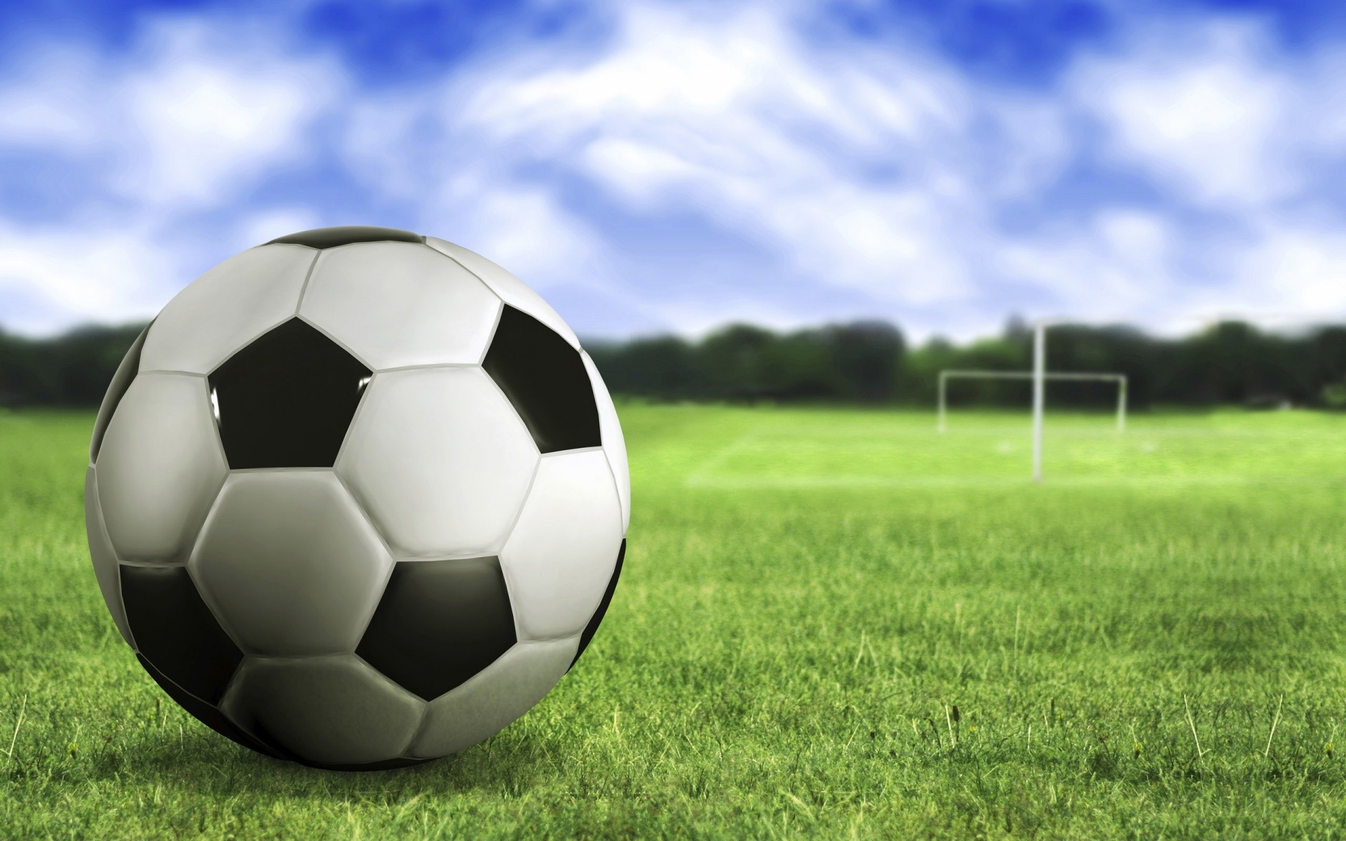 Soccer Ball With Field - HD Wallpaper 