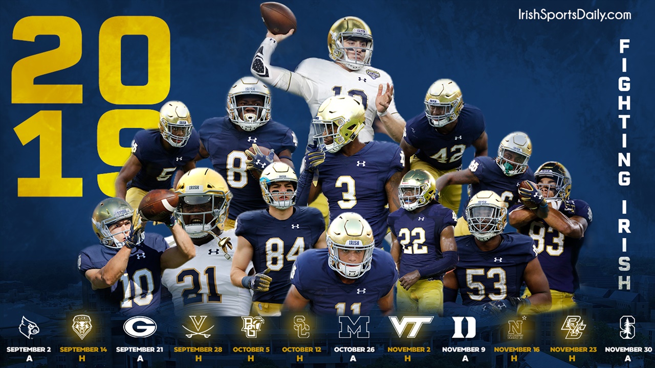 2019 Notre Dame Team - HD Wallpaper 