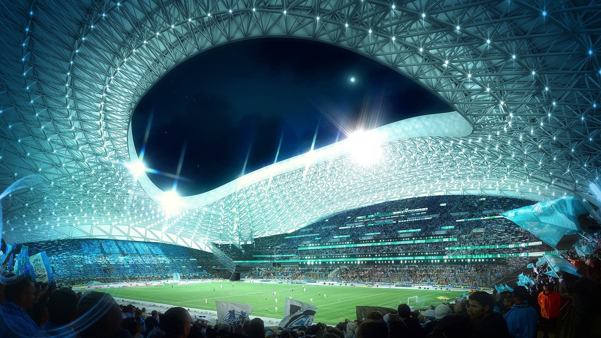 New Stade Velodrome Olympique De Marseille Stadium - Olympique De Marsella Stadium - HD Wallpaper 