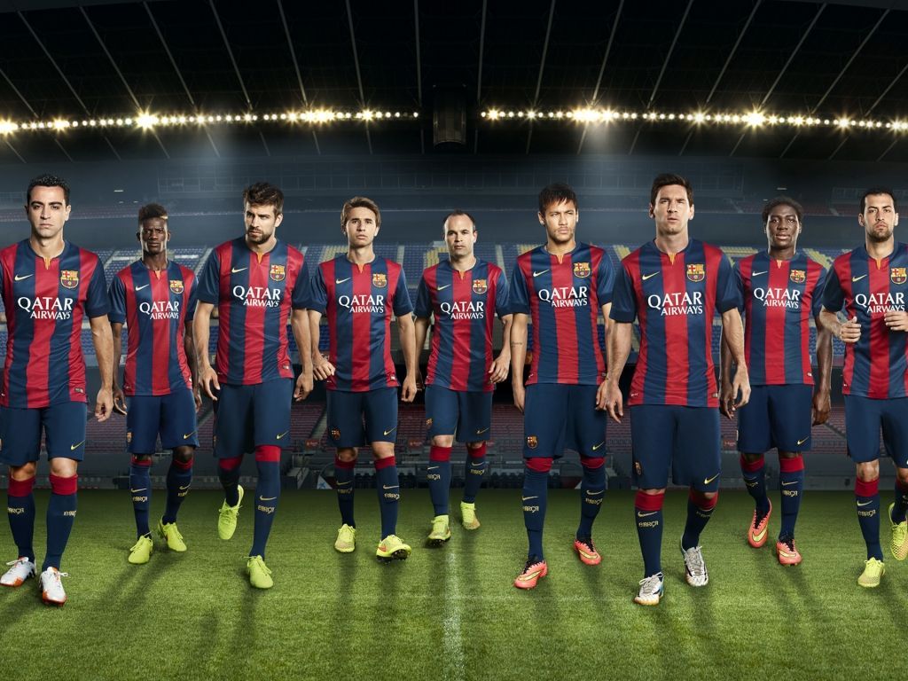 Fc Barcelona Football Club Team Wallpaper - Barca 2014 15 Kit - HD Wallpaper 