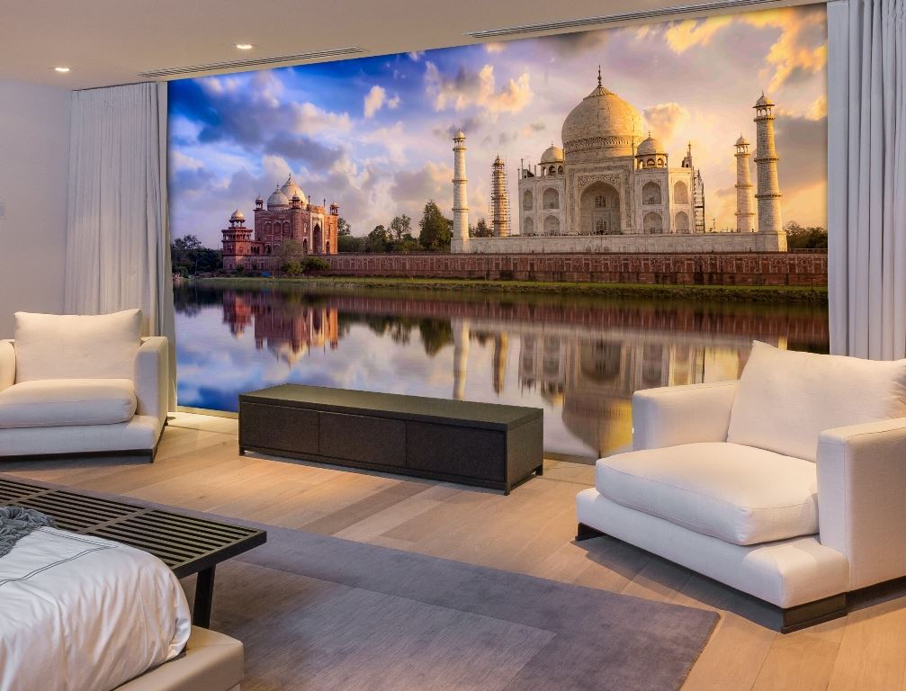 Rich Famous Designer Wallpaper Collections Home Decor - Taj Mahal - HD Wallpaper 