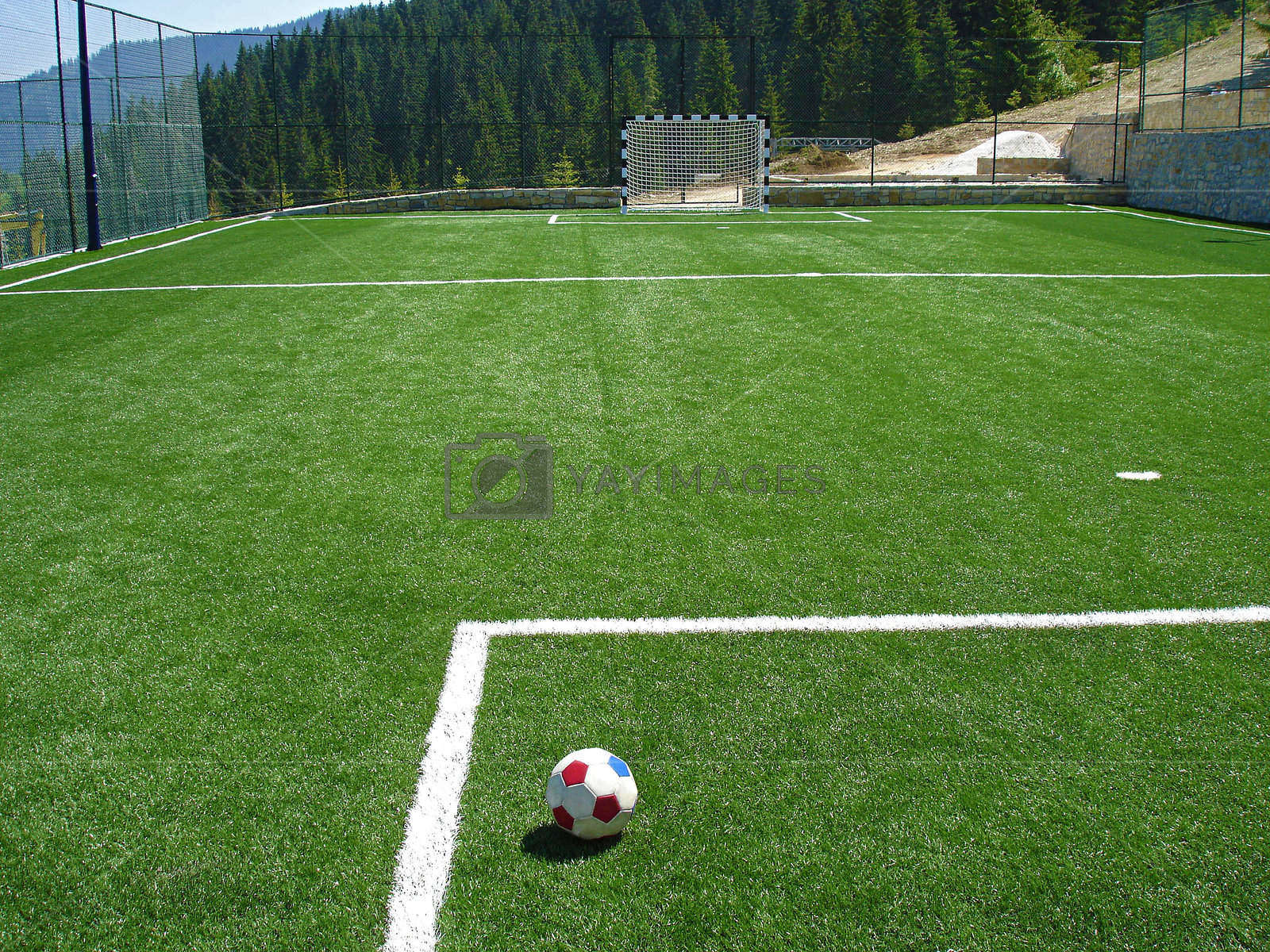 Empty Soccer Field By Kovacevic 
 Src Https - Football Pitch - HD Wallpaper 