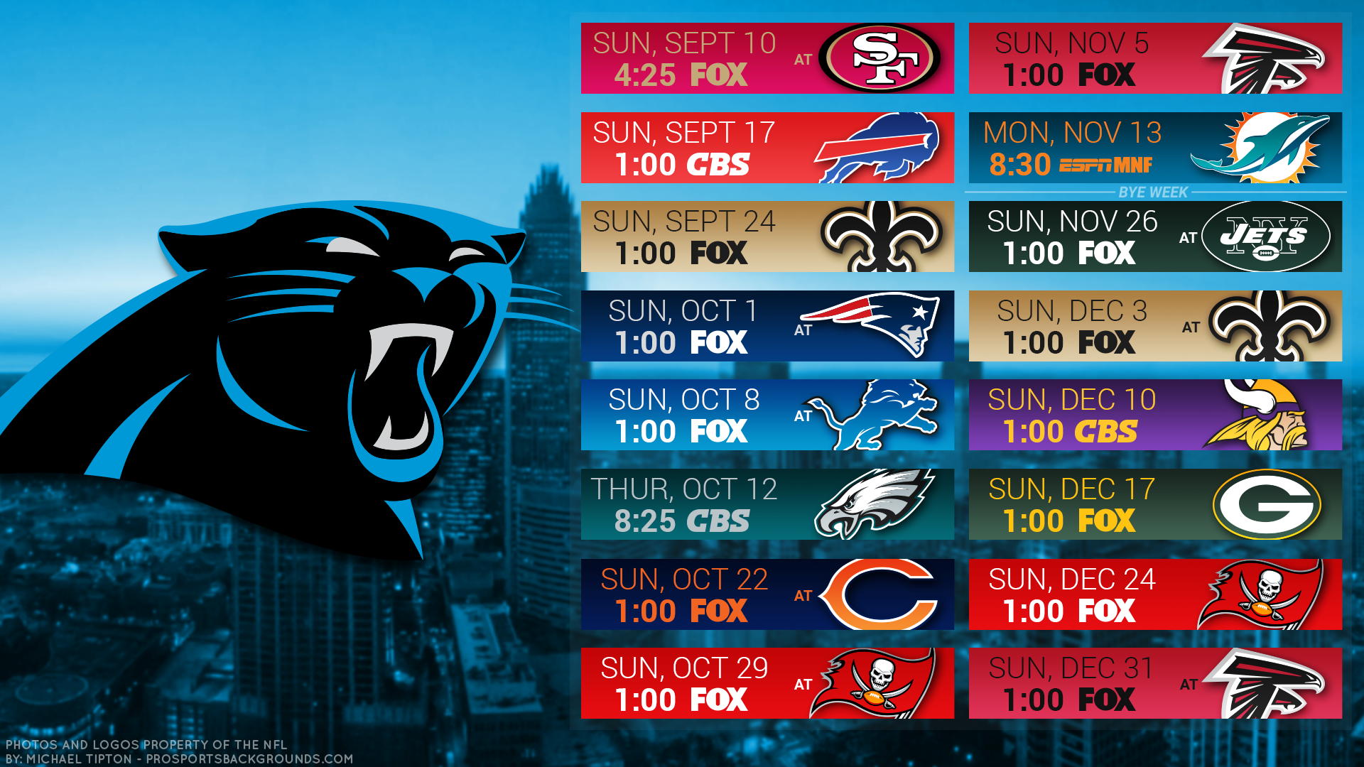 Panthers Schedule 2017 2018 - HD Wallpaper 