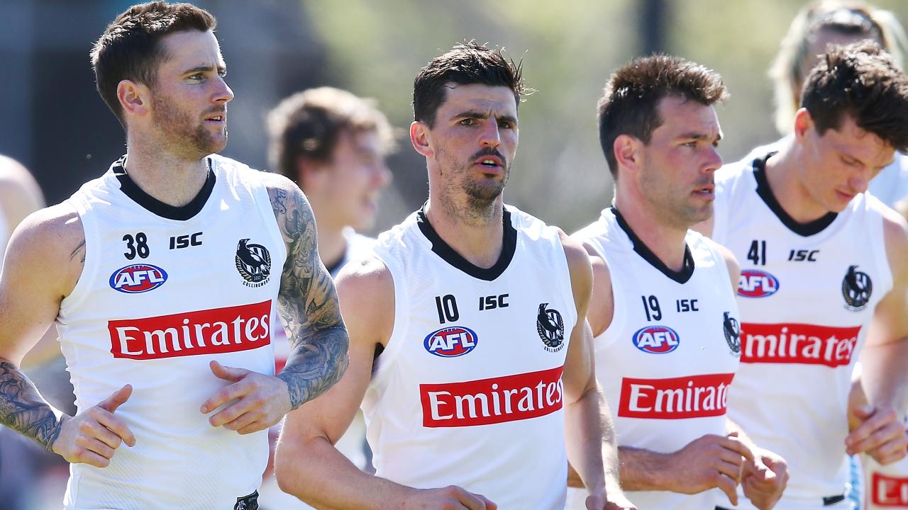 Jeremy Howe And Scott Pendlebury At Collingwood Training - Collingwood Training - HD Wallpaper 