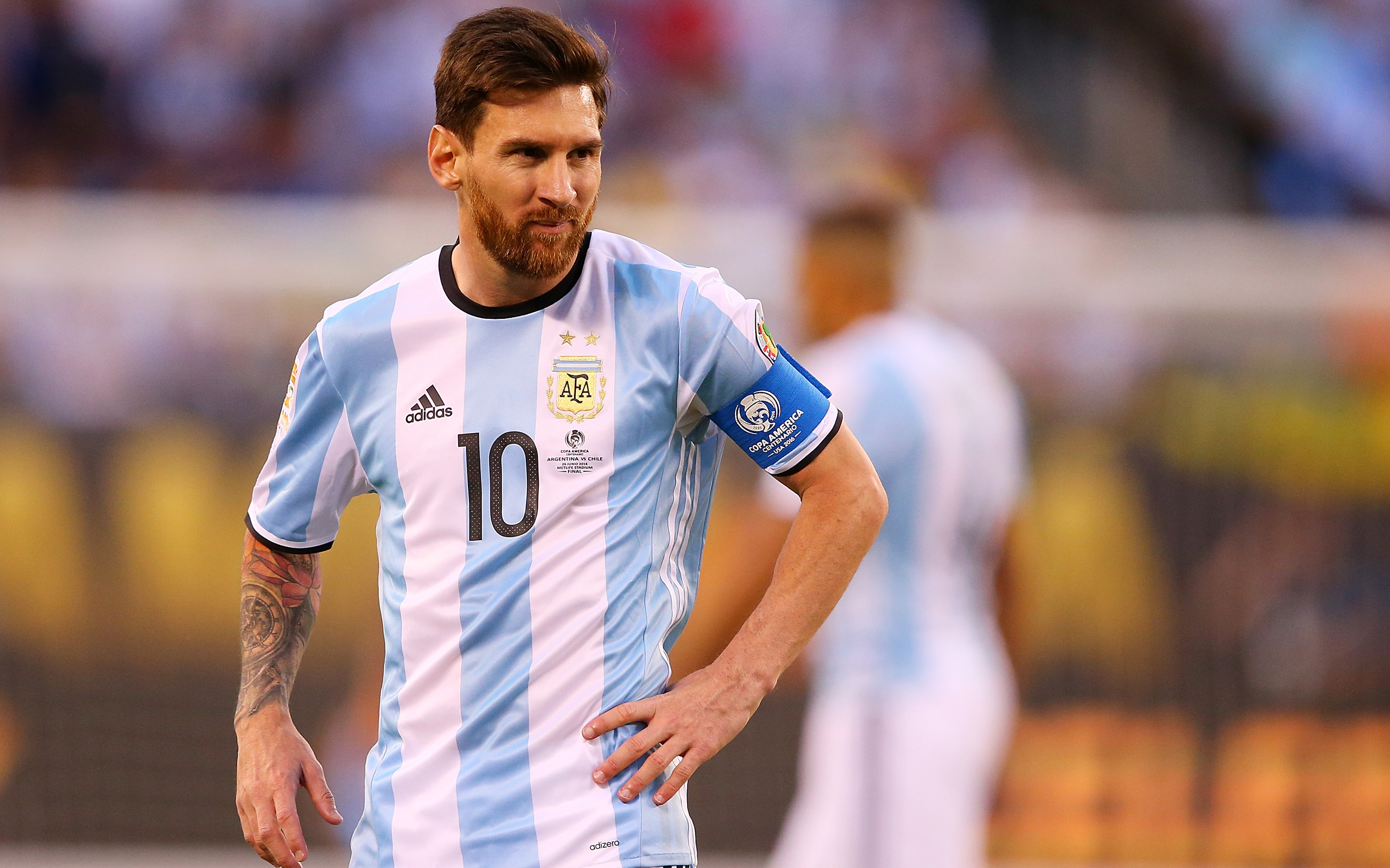 Lionel Messi, 4k, Argentine Footballer, Football Star, - Lionel Messi Con La Seleccion - HD Wallpaper 