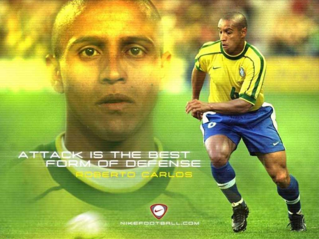 Football Players - Roberto Carlos Quote - 1024x768 Wallpaper 