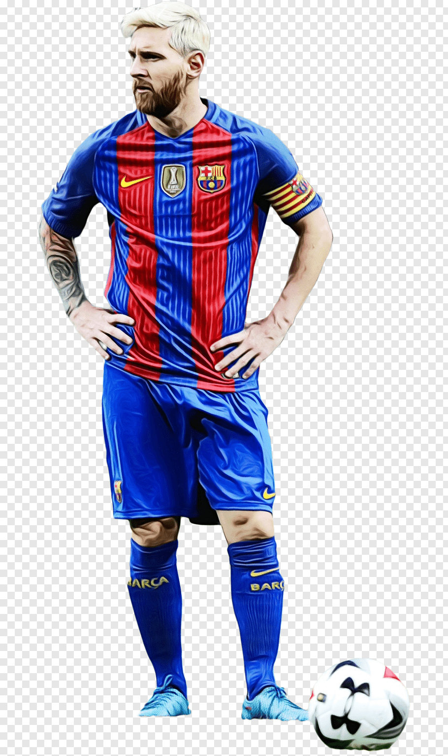 Messi, Watercolor, Paint, Wet Ink, Lionel Messi, Fc - HD Wallpaper 