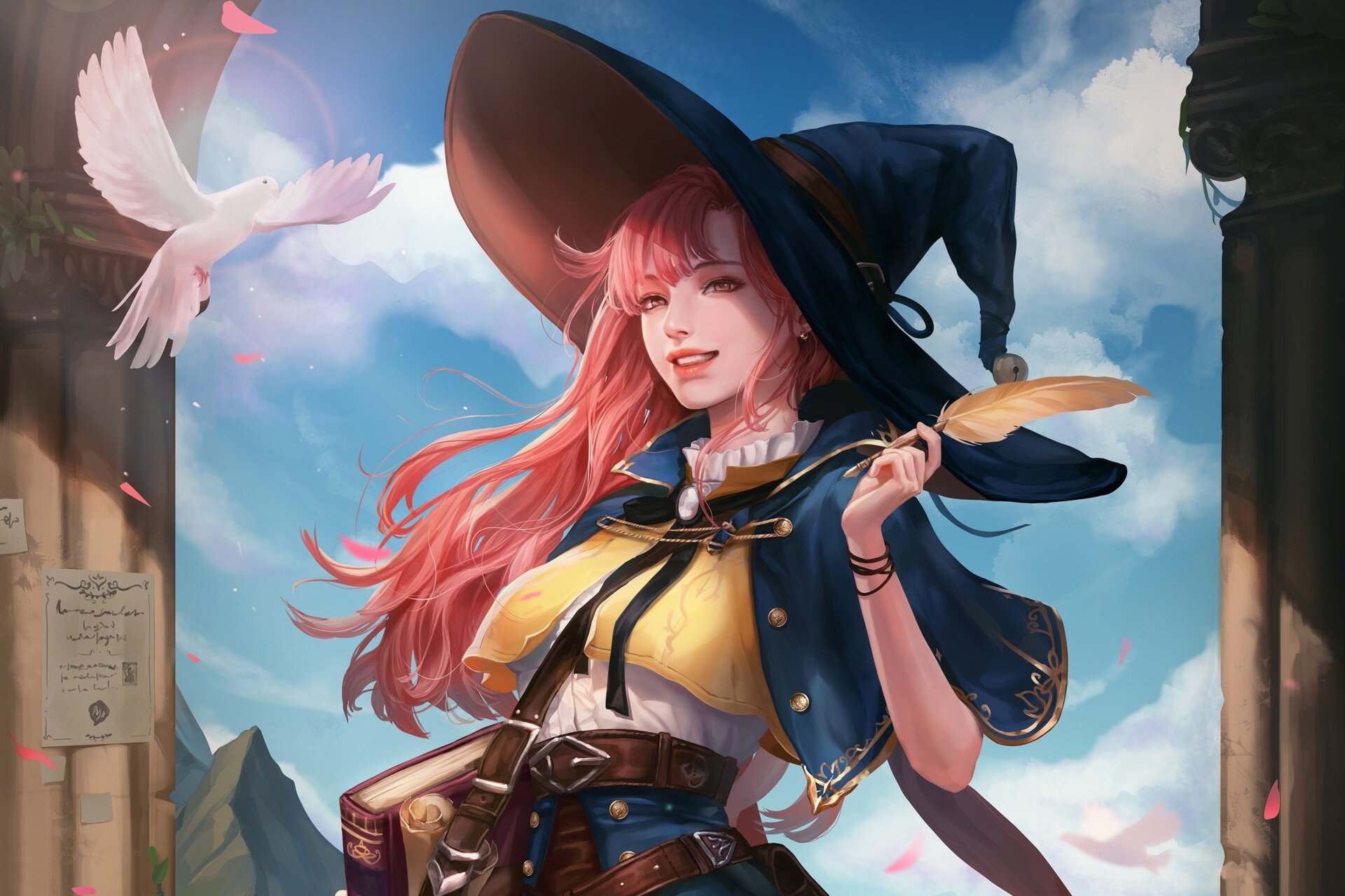 Fantasy Wizard Hat Art - HD Wallpaper 