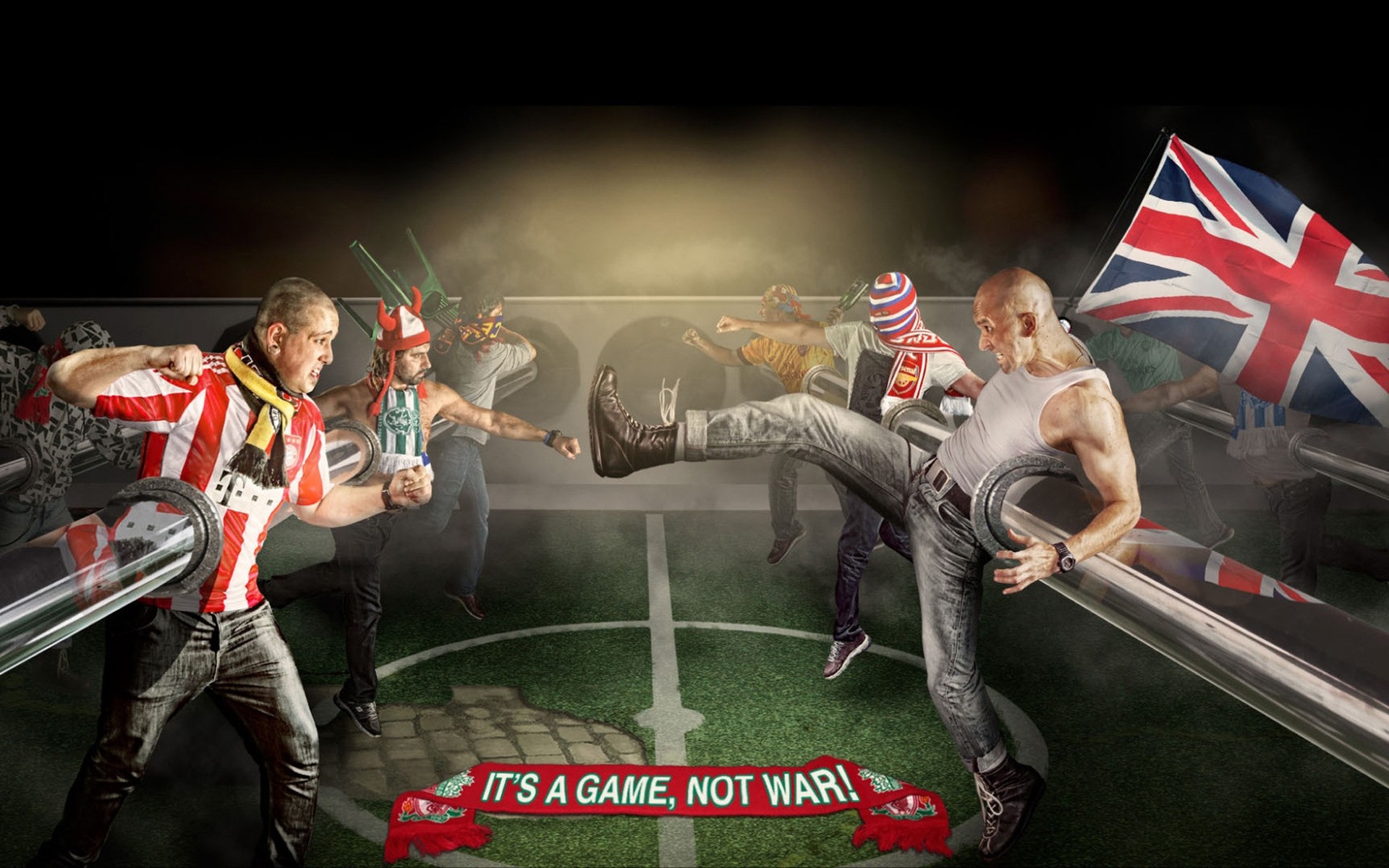 Abstract Competition Championship Flag Football Man - Football War - HD Wallpaper 