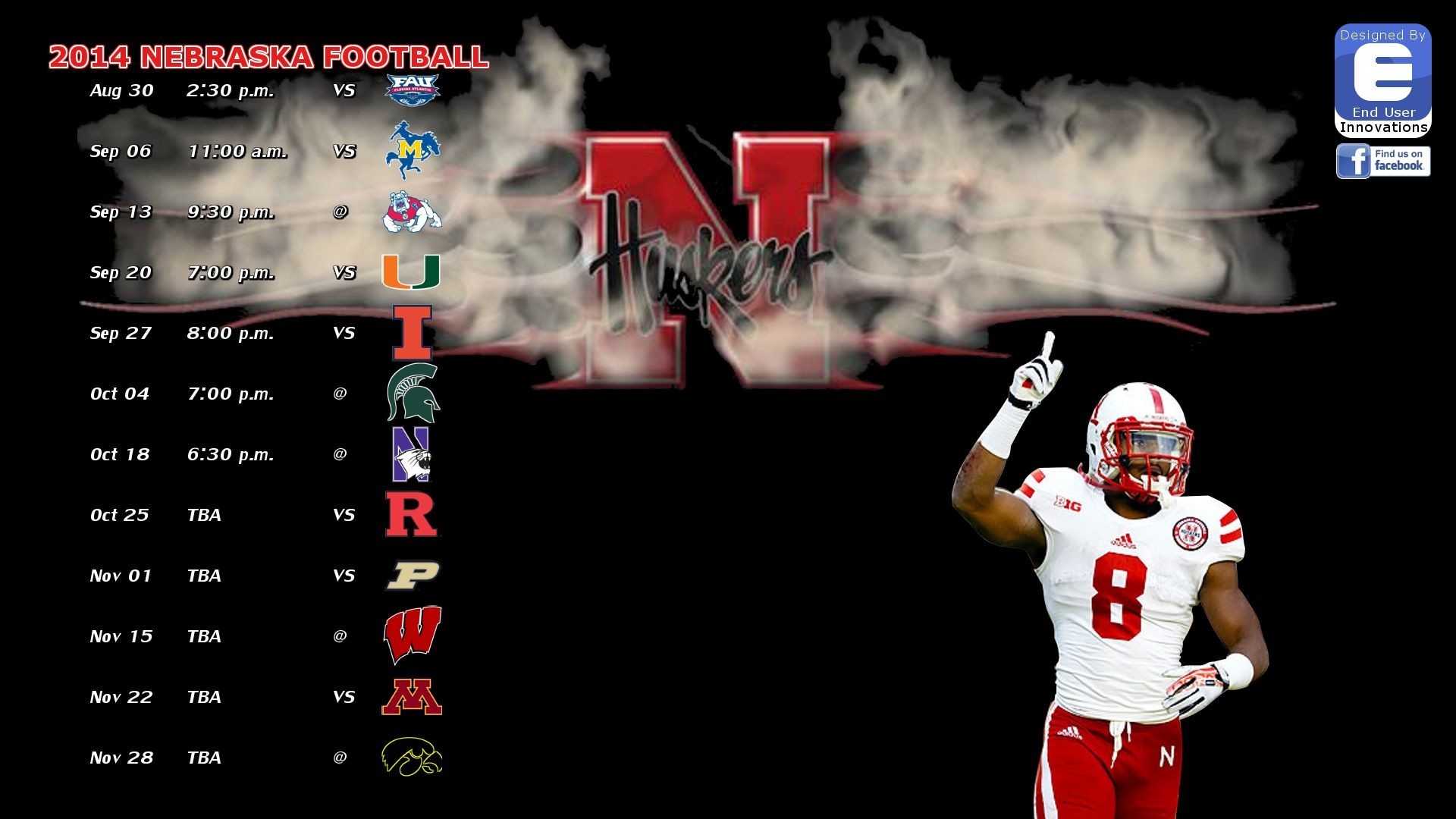 Hd Nebraska Cornhuskers Wallpapers 2016 
 Data-src - Huskers 2019 Football Schedule - HD Wallpaper 
