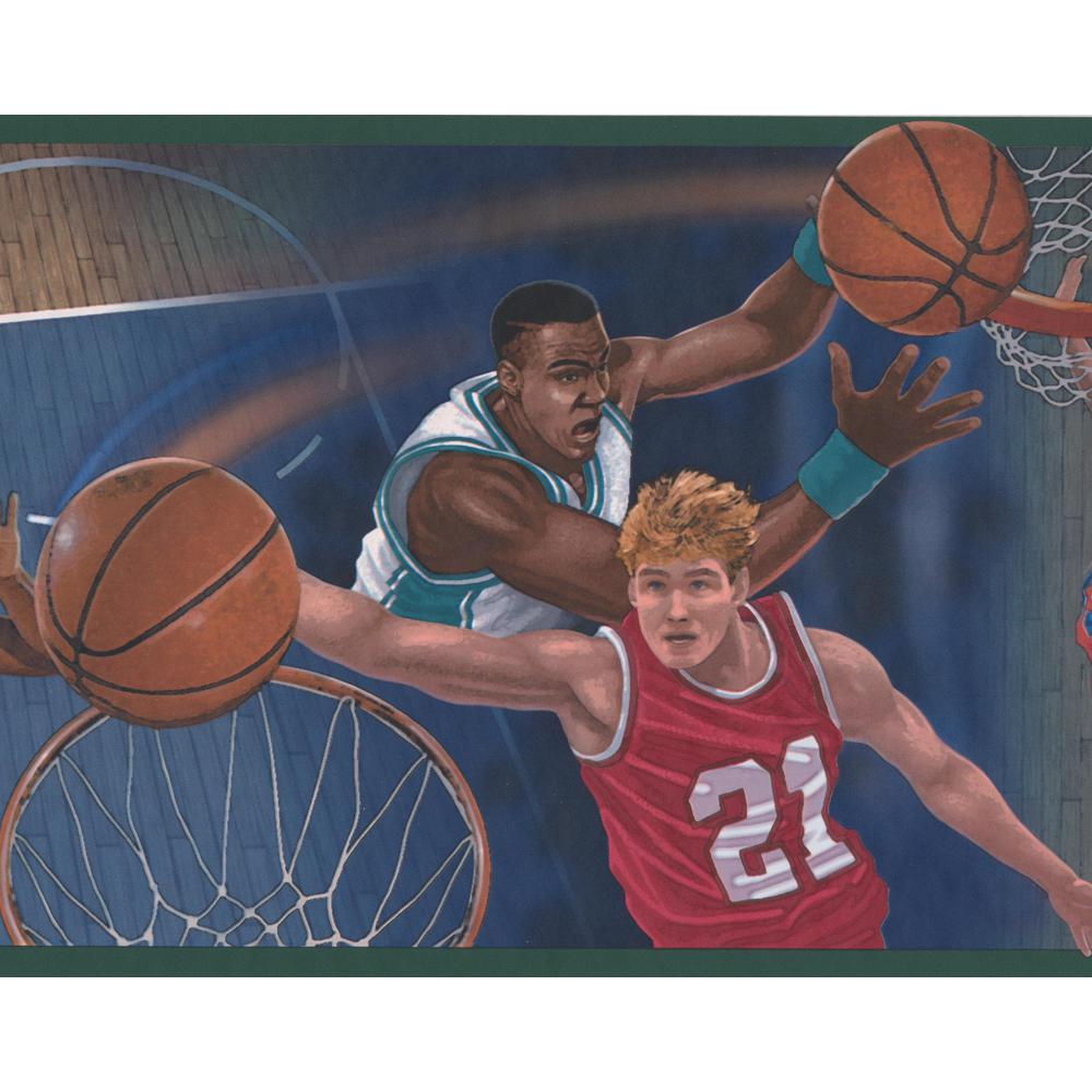Basketball Court With Players - HD Wallpaper 