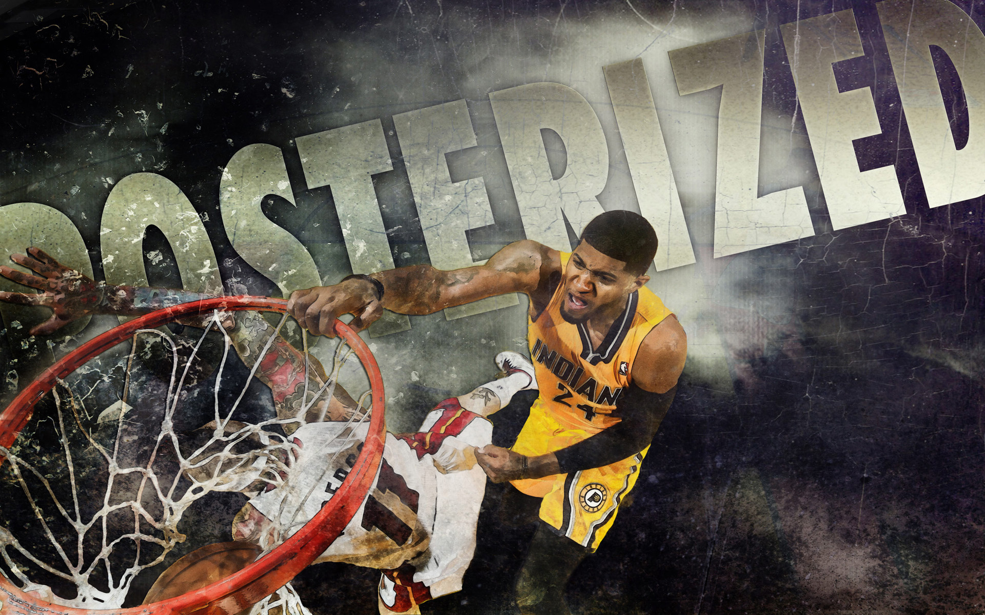 Paul George Dunk Wallpaper 4k - HD Wallpaper 