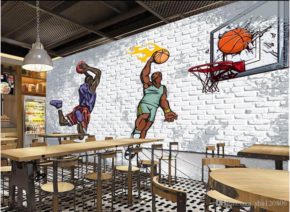 Cartoon Basketball Player Dunking - HD Wallpaper 