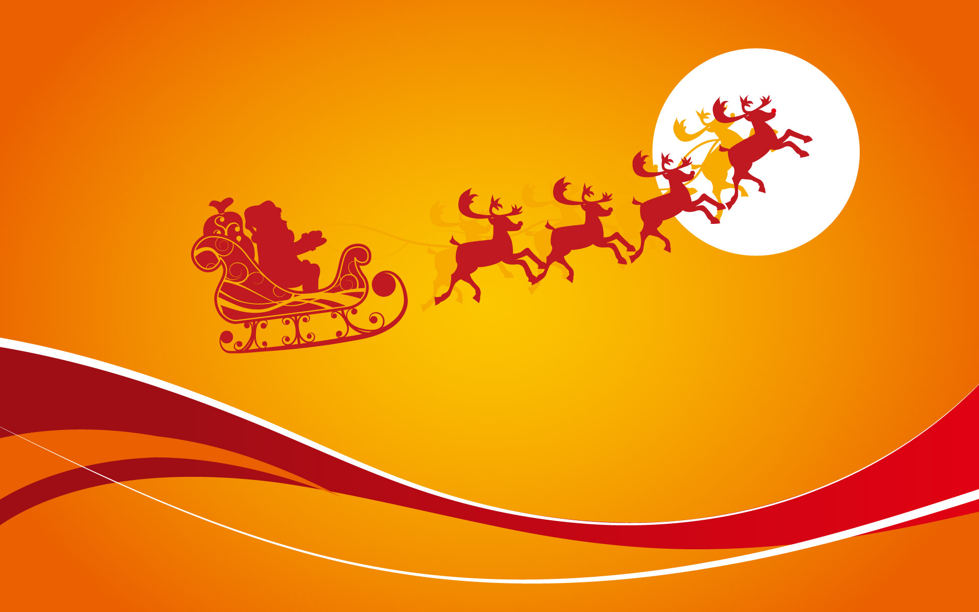 Christmas Background Orange - HD Wallpaper 