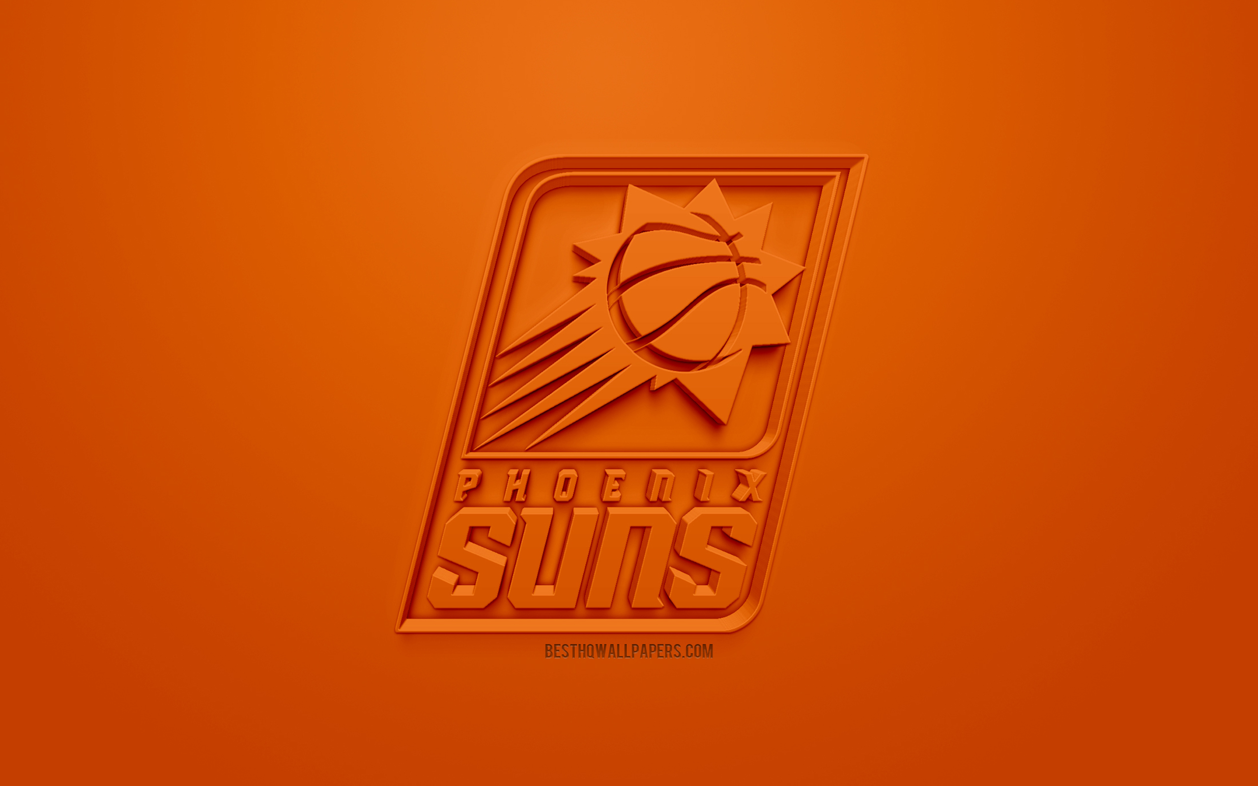 Phoenix Suns, Creative 3d Logo, Orange Background, - Graphic Design - HD Wallpaper 