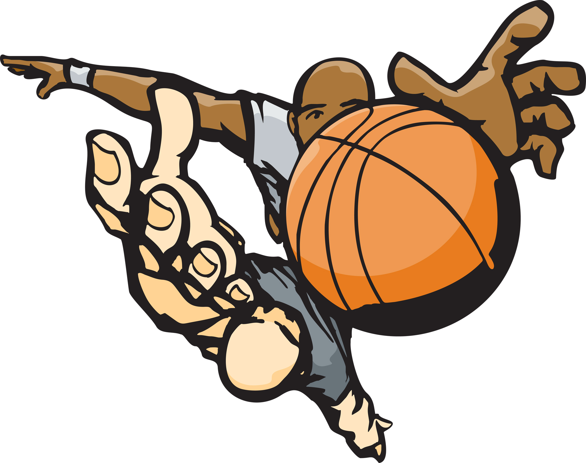 Wallpaper Clipart Basketball - Basketball Clipart - HD Wallpaper 