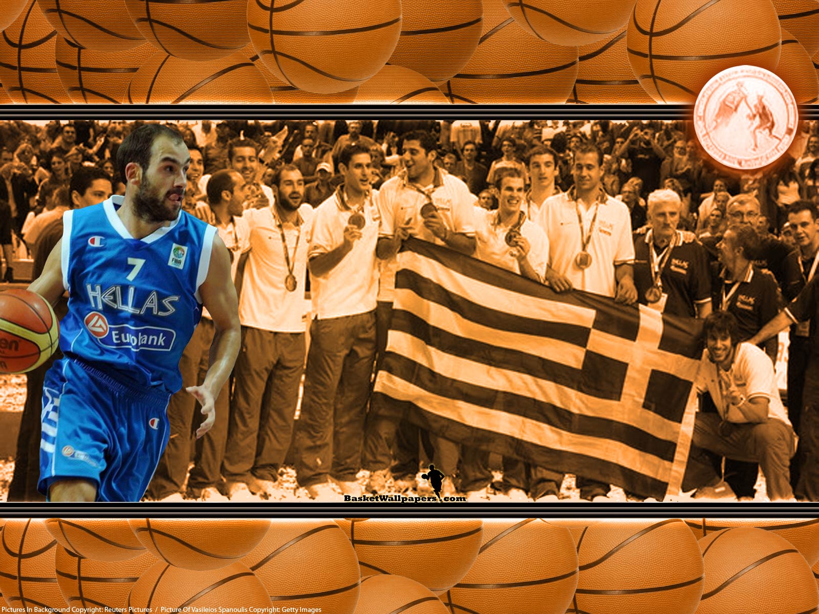 Greece Eurobasket 2009 Wallpaper - National Basketball Greek Team - HD Wallpaper 