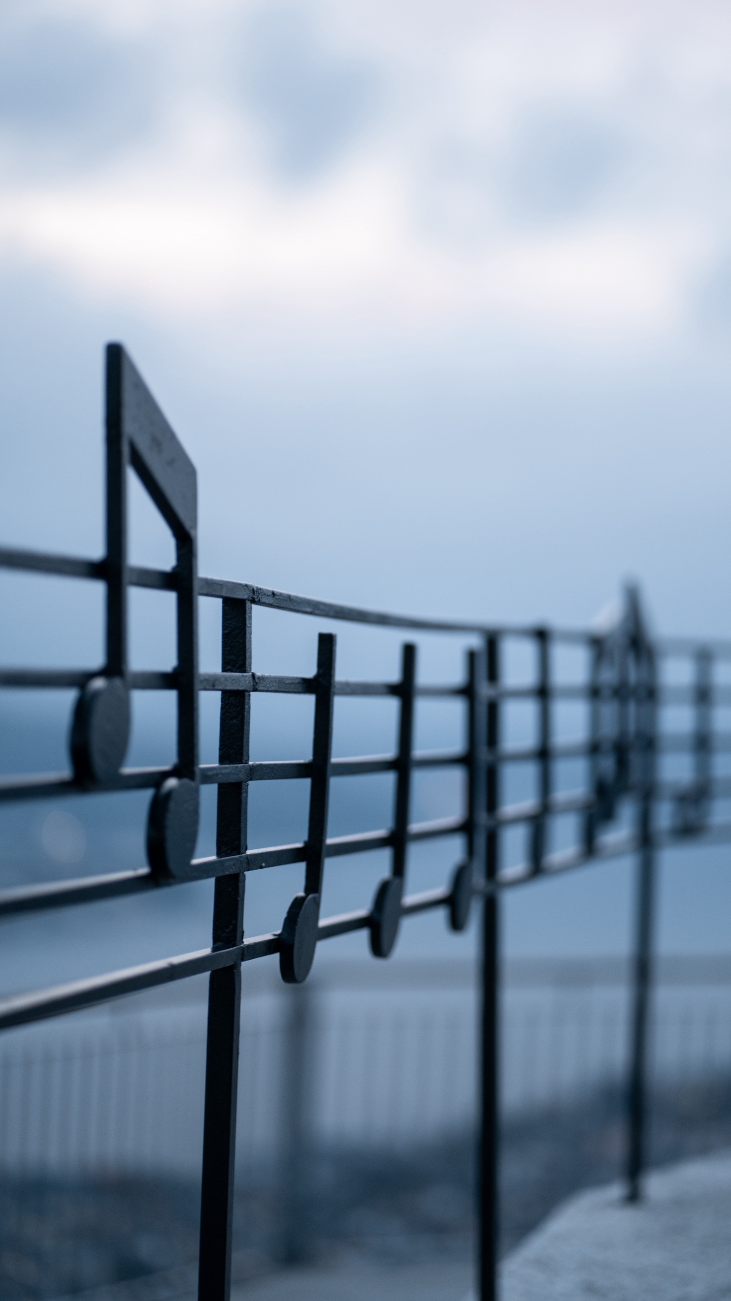 Wallpaper Fence, Notes, Music Staff, Metal, Decorative, - Background Music Staff Note - HD Wallpaper 