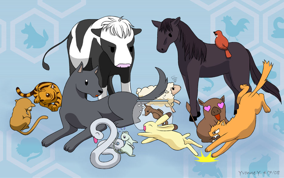 Fruits Basket Wallpaper - Fruit Basket Zodiac Forms - HD Wallpaper 