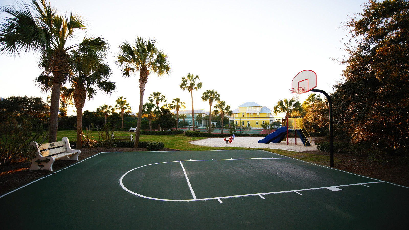 Beach House Basketball Court - HD Wallpaper 