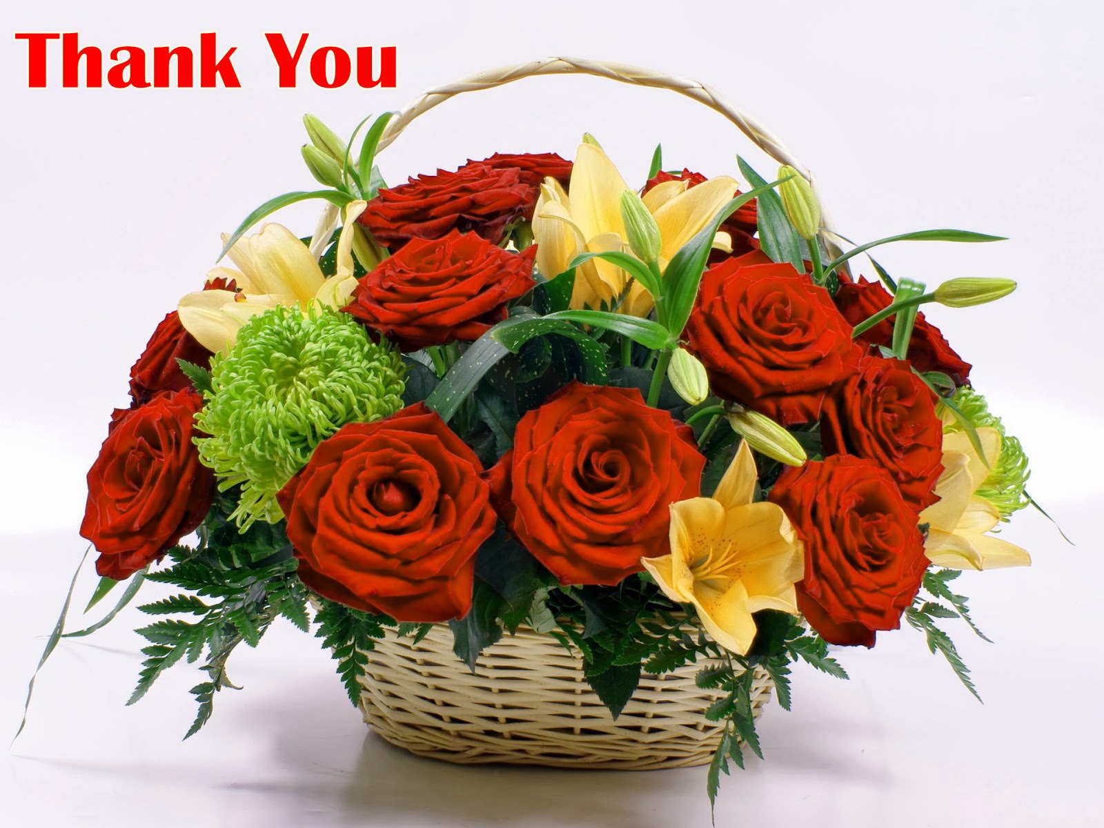 Flowers Basket Thank You Gift Hd Wallpaper - Flower - HD Wallpaper 