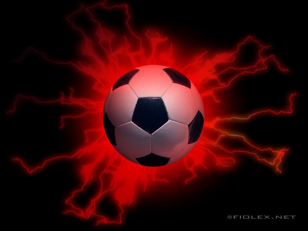 Soccer Ball Red Background - HD Wallpaper 