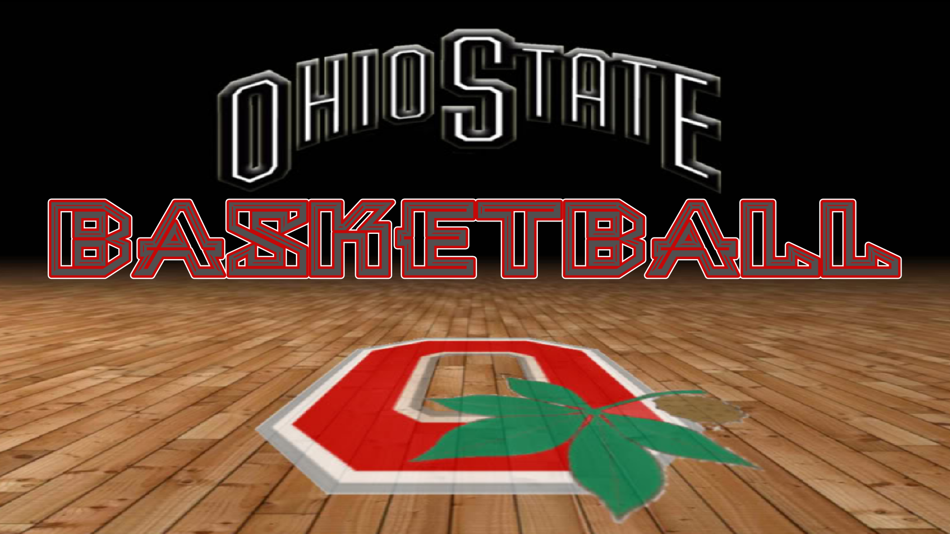 Ohio State Buckeyes Basketball Red Block O - Floor - HD Wallpaper 