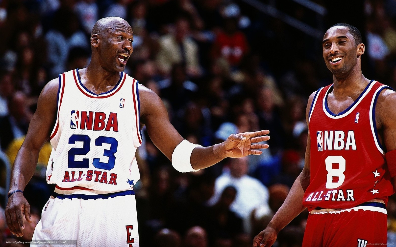 Download Wallpaper Kobe Bryant, Michael Jordan, Nba, - Michael Jordan Y Kobe Bryant - HD Wallpaper 