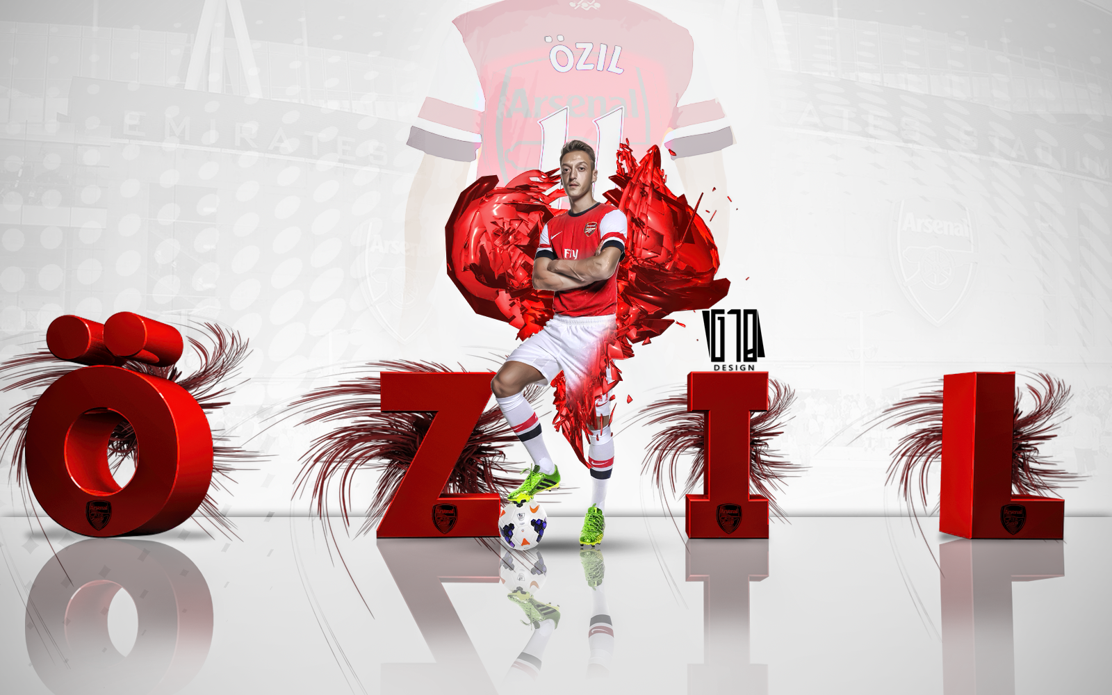 Mesut Ozil Wallpaper Arsenal Dekstop Pc - Arsenal F.c. - HD Wallpaper 