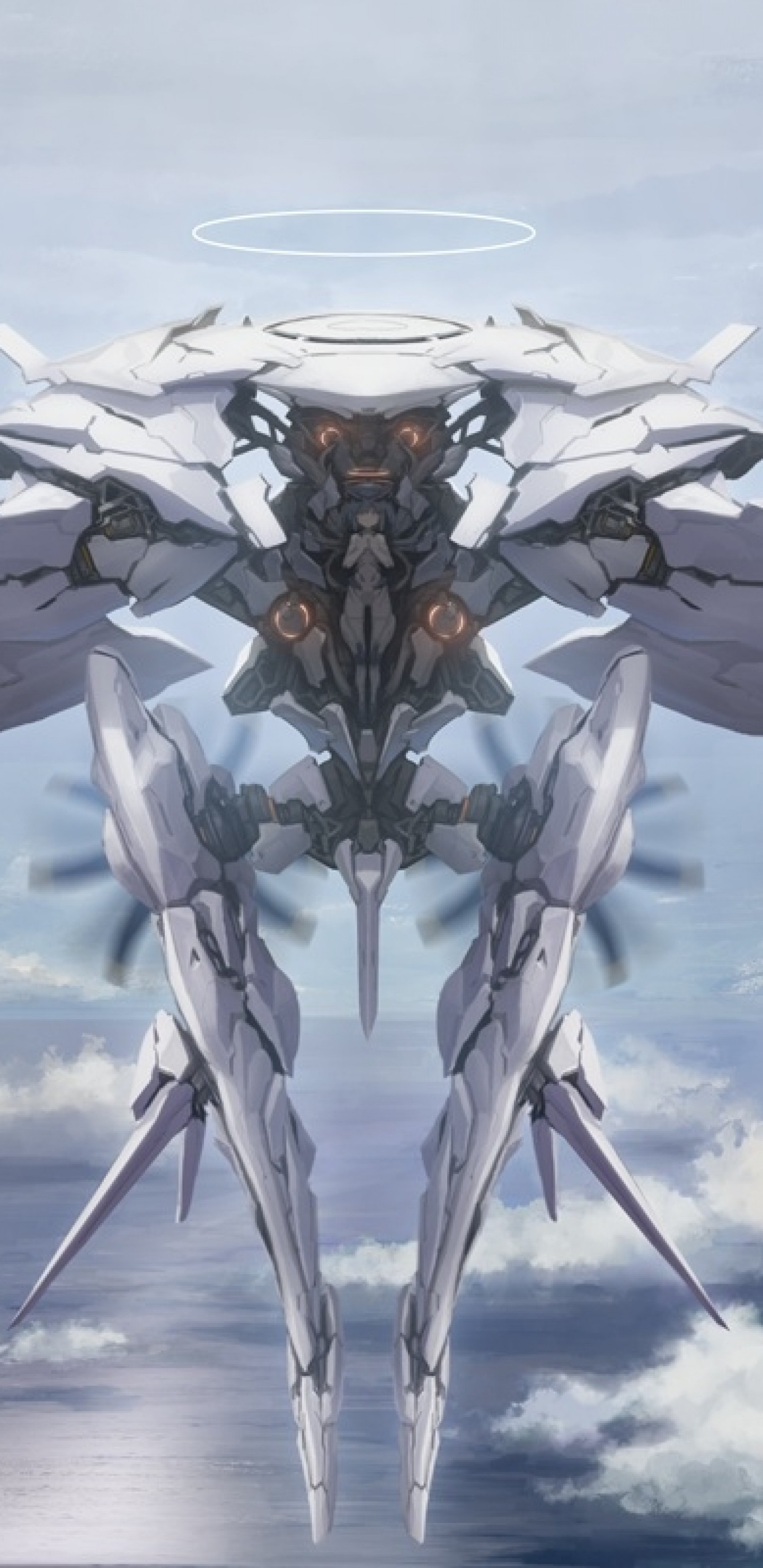 Ace Combat 7 Arsenal Bird Mecha Robot Clouds Anime Ace Combat 7 Anime 1440x2960 Wallpaper Teahub Io